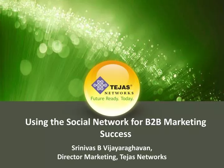 using the social network for b2b marketing success n.