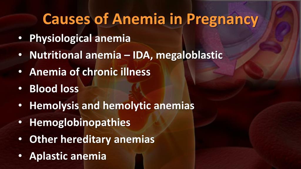 Causes of Anemia in Pregnancy.