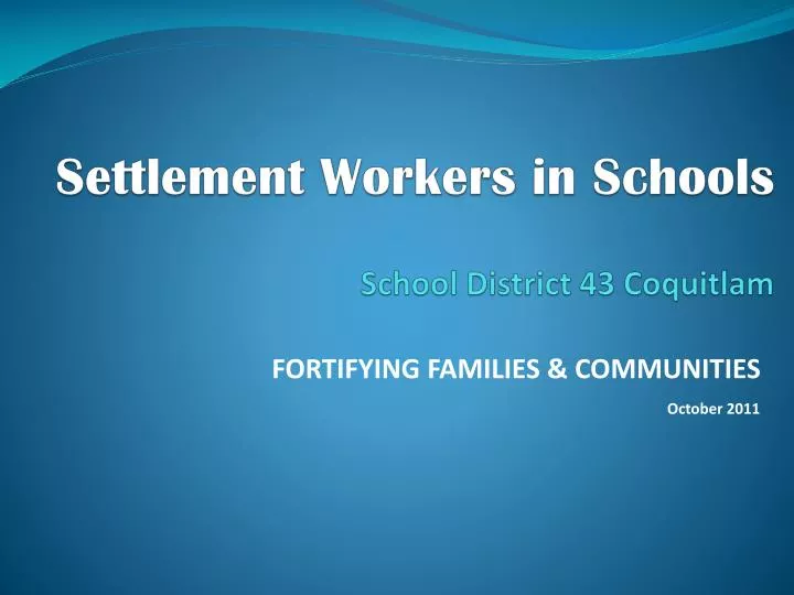 settlement workers in schools school district 43 coquitlam n.