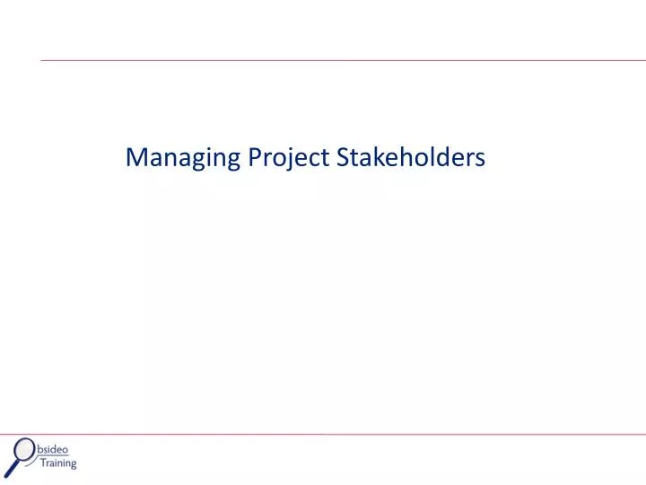 managing project stakeholders n.