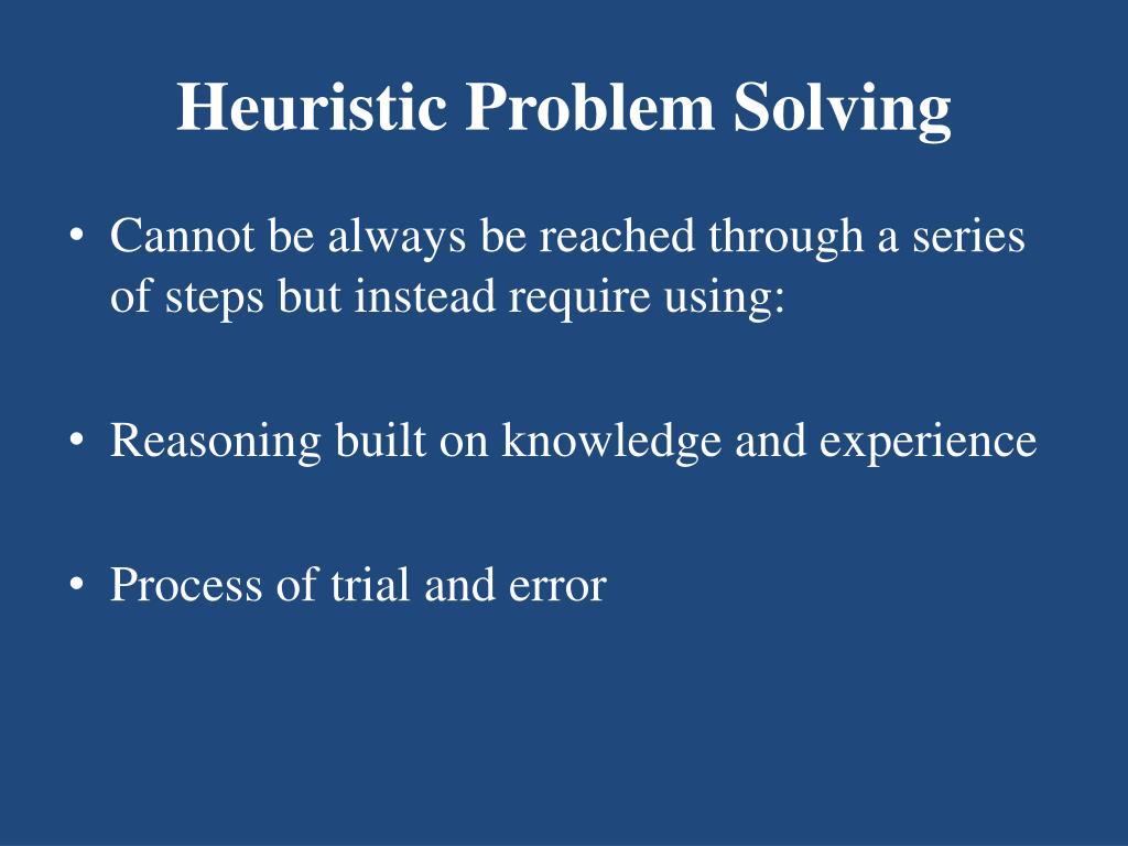 heuristic problem solving nyu
