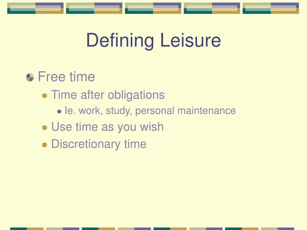 leisure time tourism definition