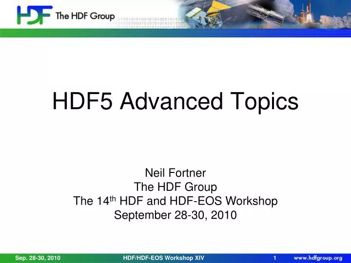 hdf5 advanced topics n.
