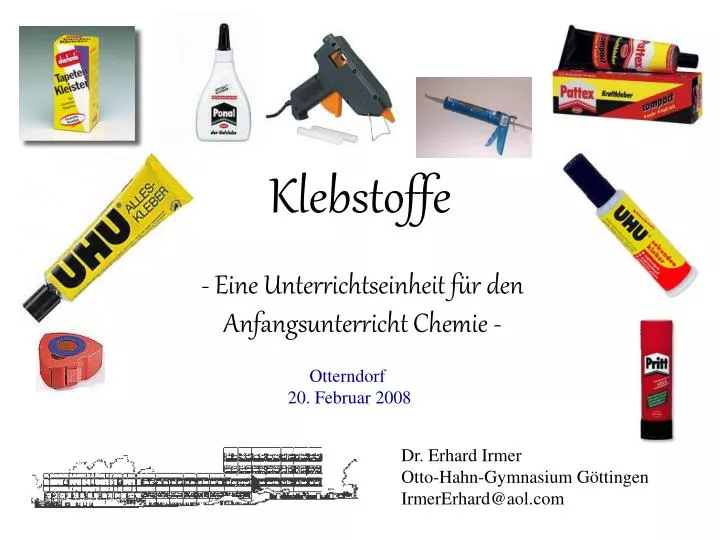 PPT - Klebstoffe PowerPoint Presentation, free download - ID:1388838