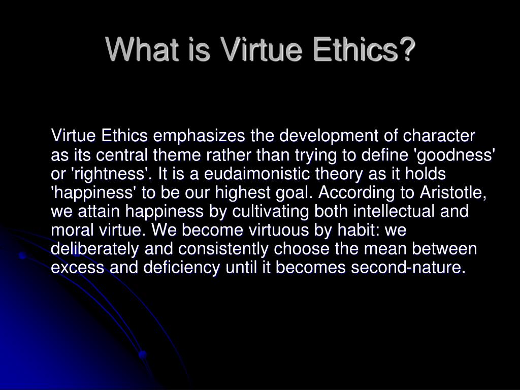 define virtue ethics essay