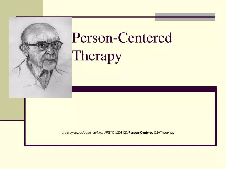 person centered therapy n.