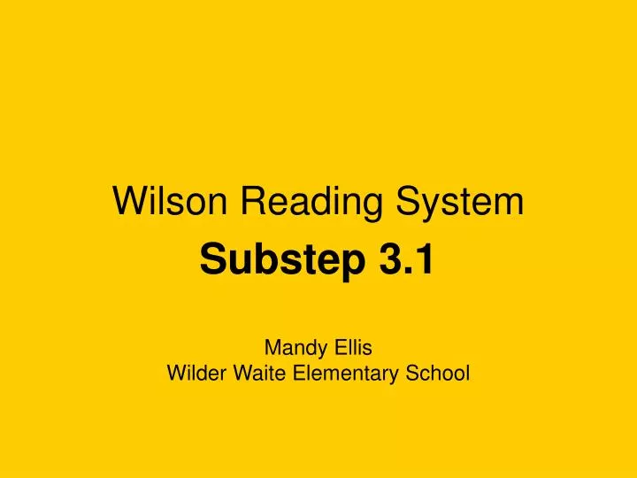 wilson reading system n.