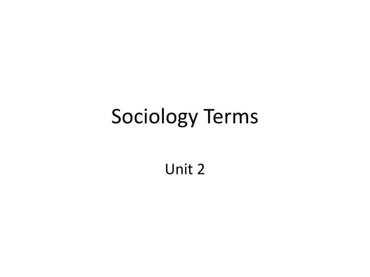 sociology terms n.