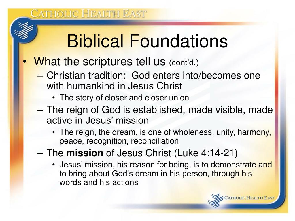 PPT Foundations of Catholic Healthcare Biblical Roots PowerPoint