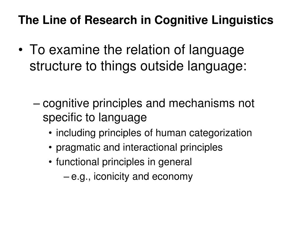 cognitive linguistics thesis topics