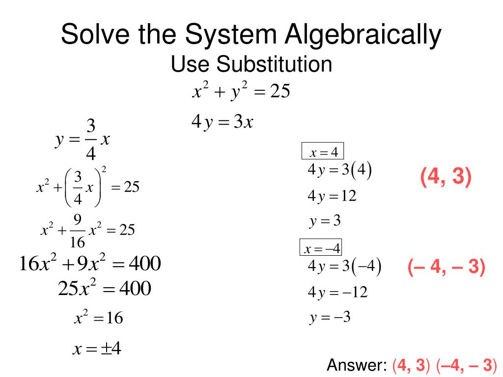PPT - Solving Systems of Linear and Quadratic Equations PowerPoint Inside Solving Systems Of Equations Worksheet