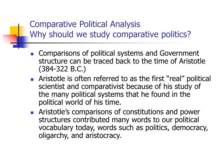 why we study comparative politics