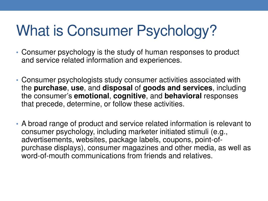 consumer of research definition psychology