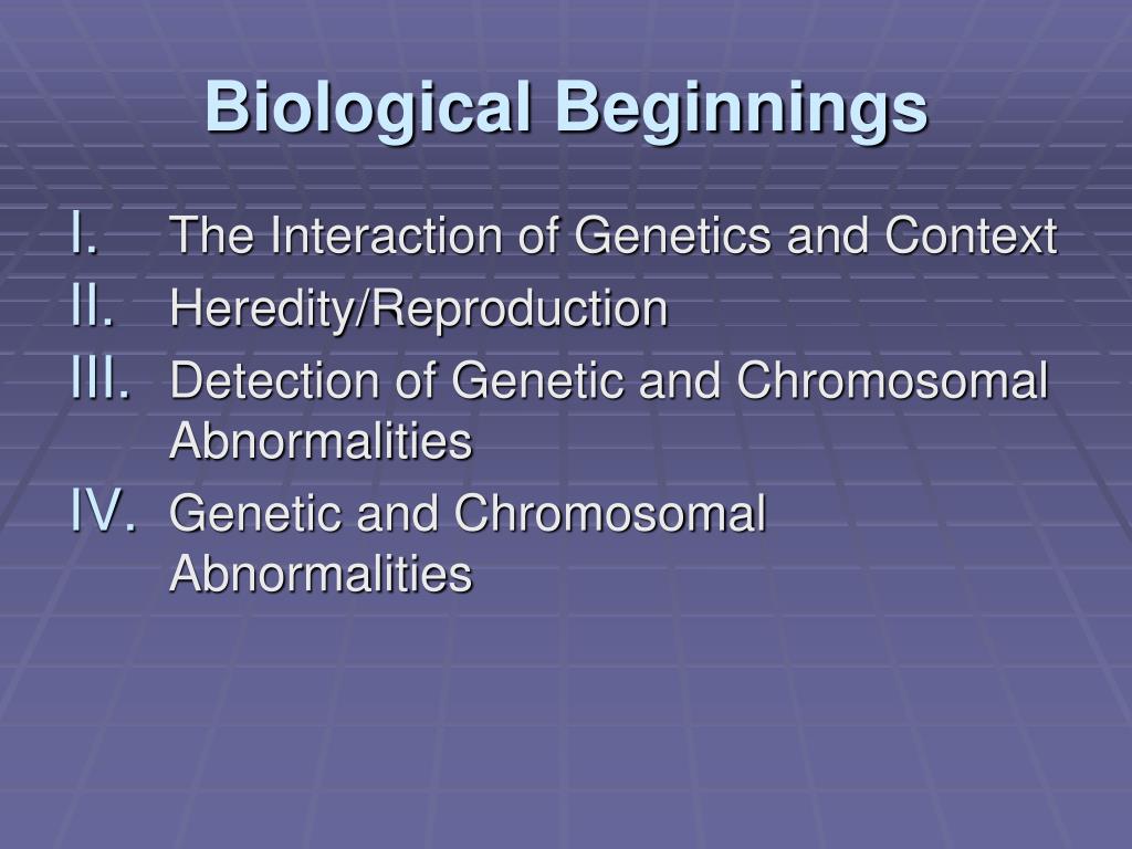 biological beginnings essay