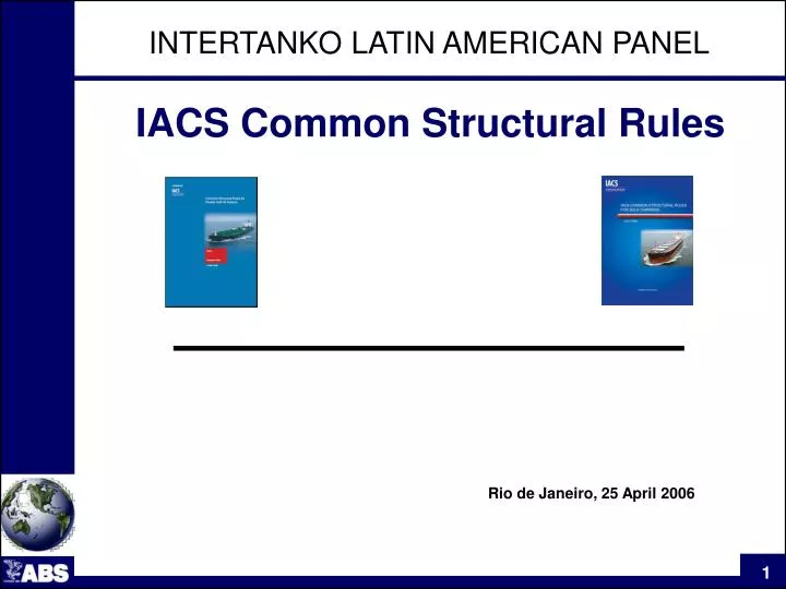 PPT IACS Common Structural Rules PowerPoint Presentation, free download ID1391694