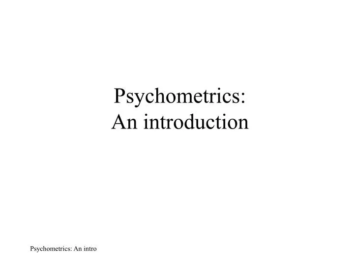 psychometrics an introduction furr pdf free