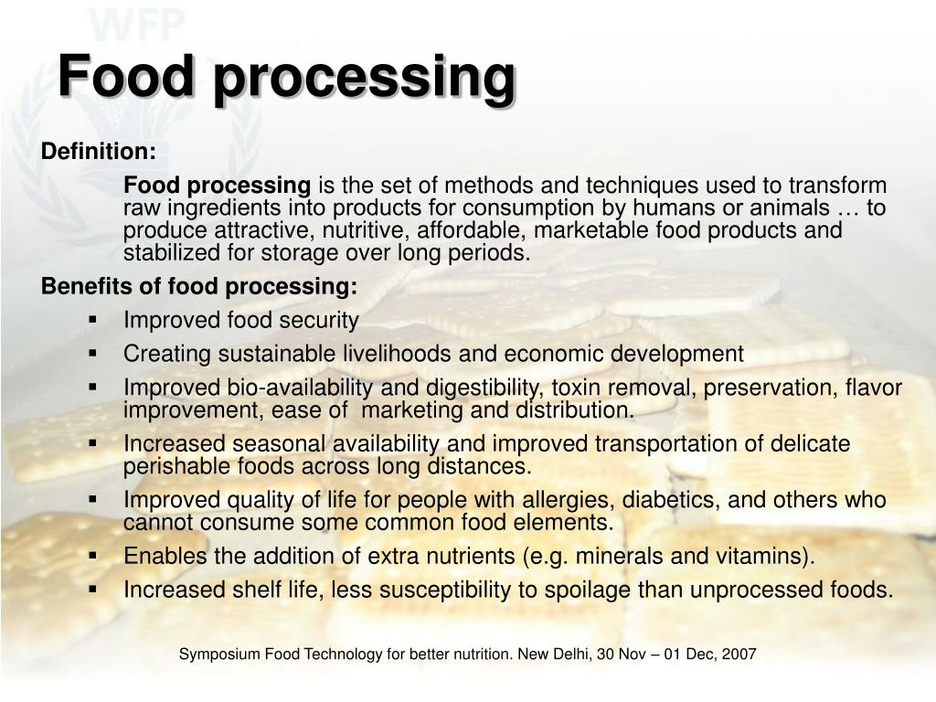 food processing definition essay