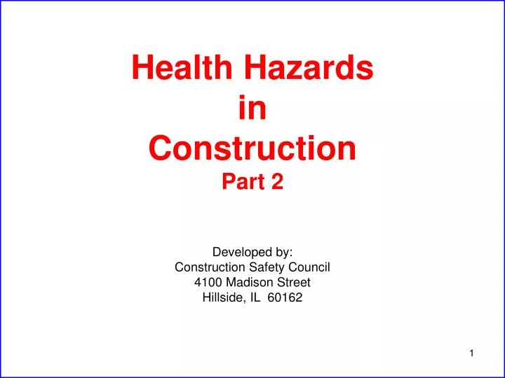 health hazards in construction part 2 n.