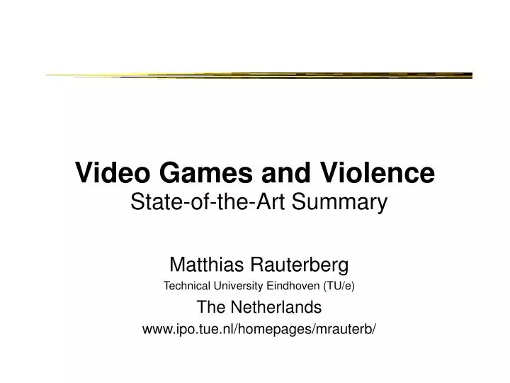 video games and violence n.