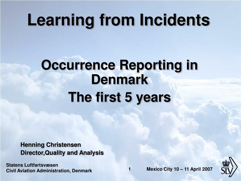 Learning from Incidents