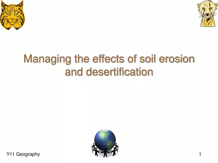 managing the effects of soil erosion and desertification n.