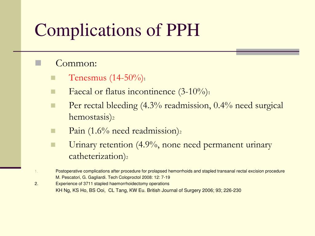 stapled hemorrhoidopexy complications stapled hemorrhoidopexy complications