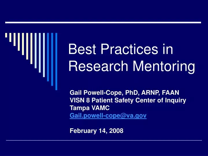 ppt best practices in research mentoring powerpoint presentation mentoring best practices