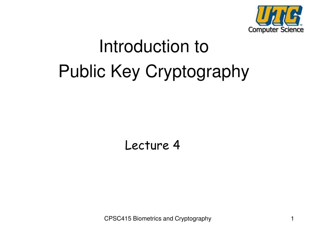 PPT   Introduction to Public Key Cryptography PowerPoint ...