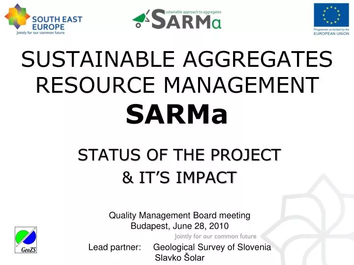 sustainable aggregates resource management sarma n.