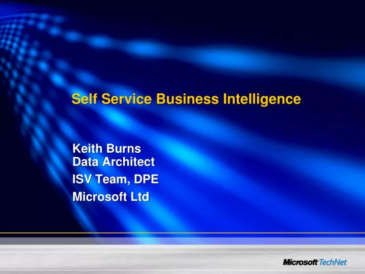 self service business intelligence n.