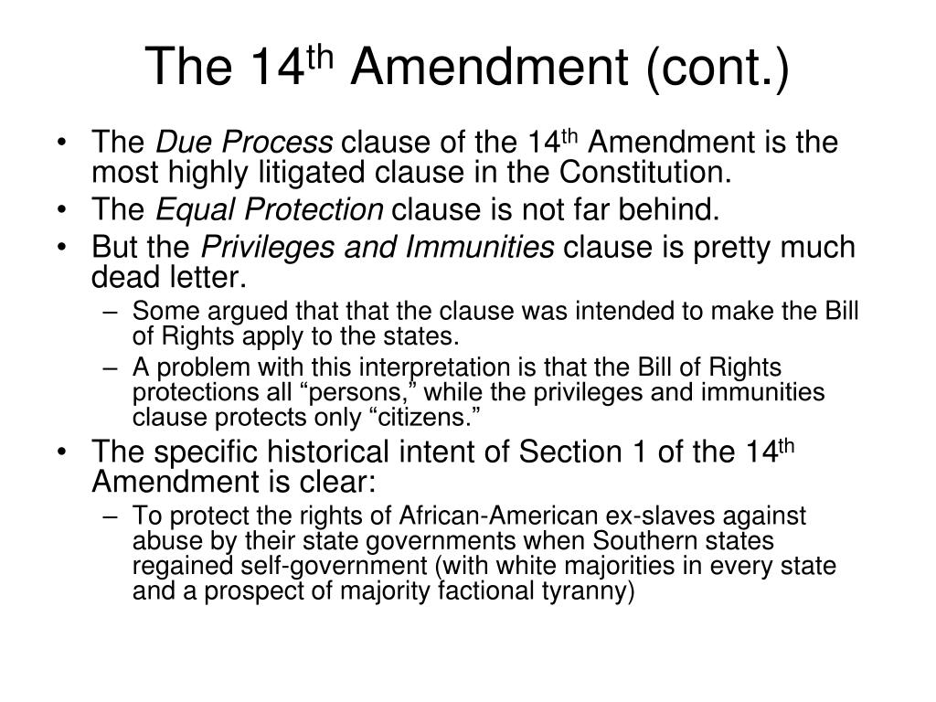 due process clause 14th amendment