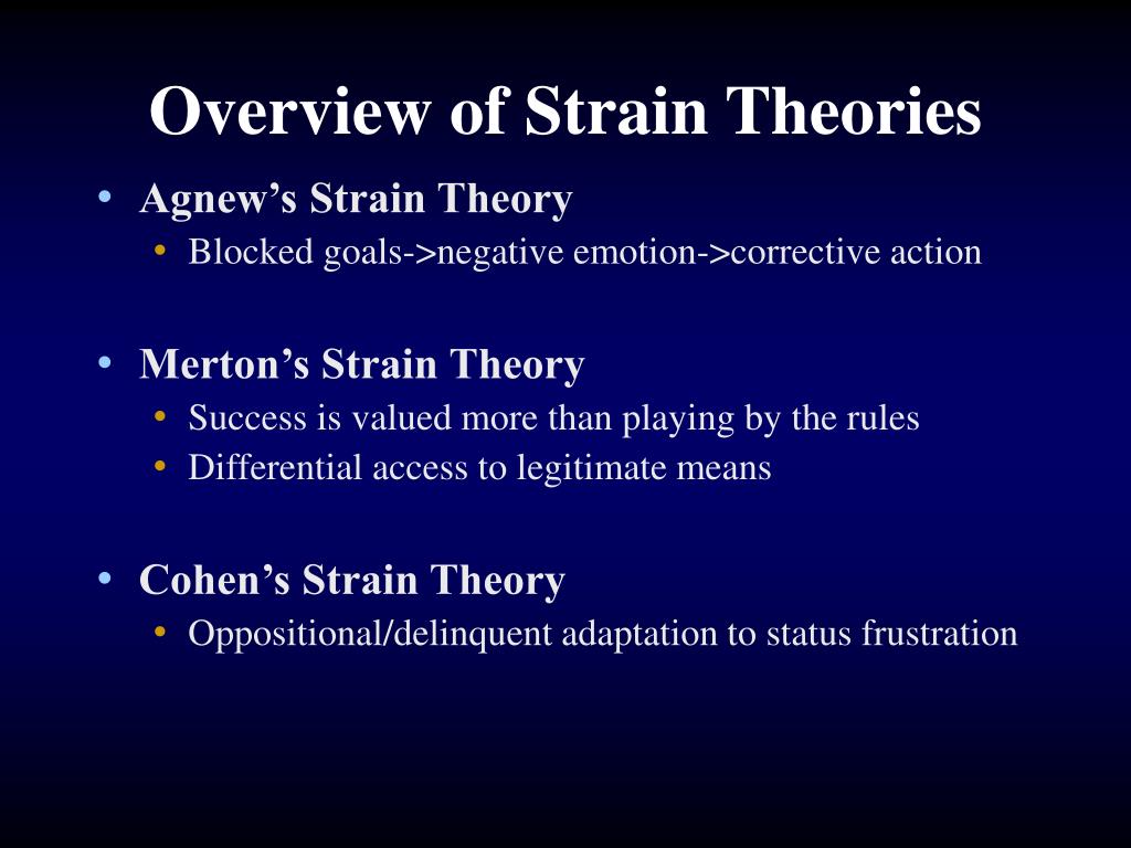 case study strain theory