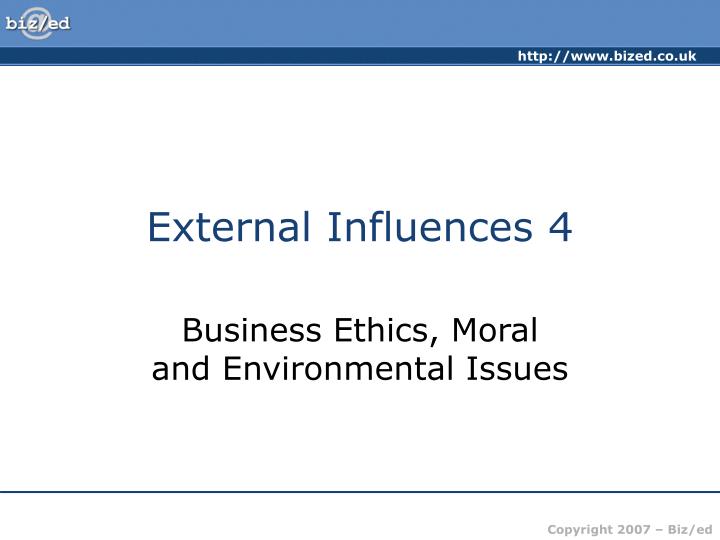 external influences 4 n.