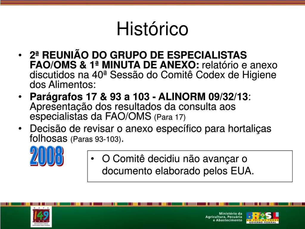 PPT - MINUTA DO ANEXO SOBRE HORTALIÇAS FOLHOSAS FRESCAS (Ao Código de  Práticas de Higiene para Frutas e Hortaliças Frescas) ( PowerPoint  Presentation - ID:1396238