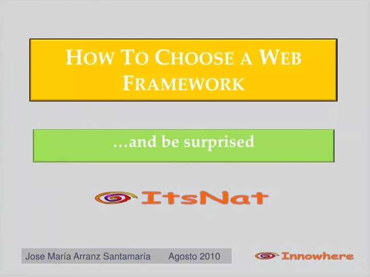 how to choose a web framework n.