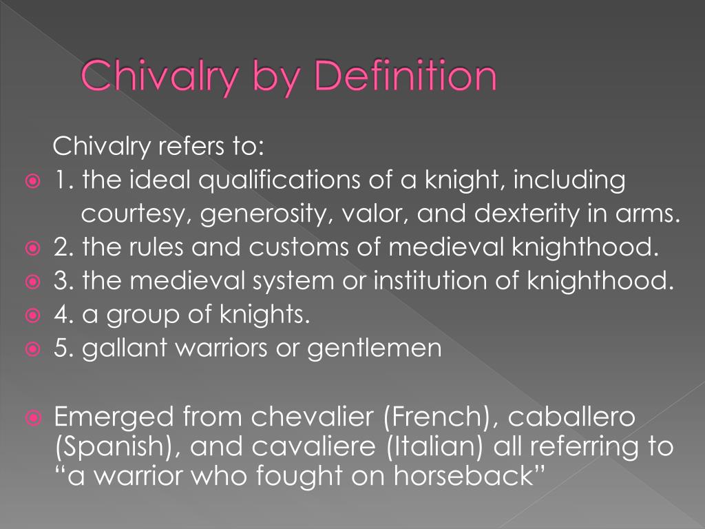chivalry meaning essay