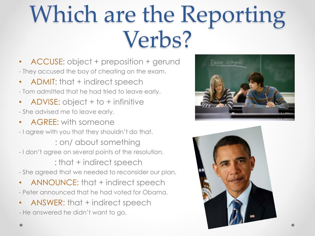 reporting verbs powerpoint presentation