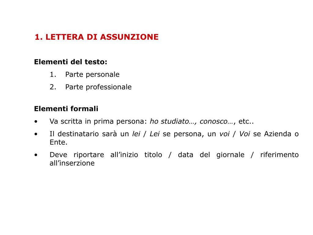Lettera di impegno all'assunzione in inglese