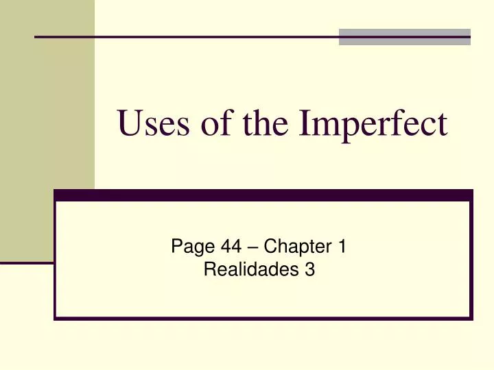 uses of the imperfect n.