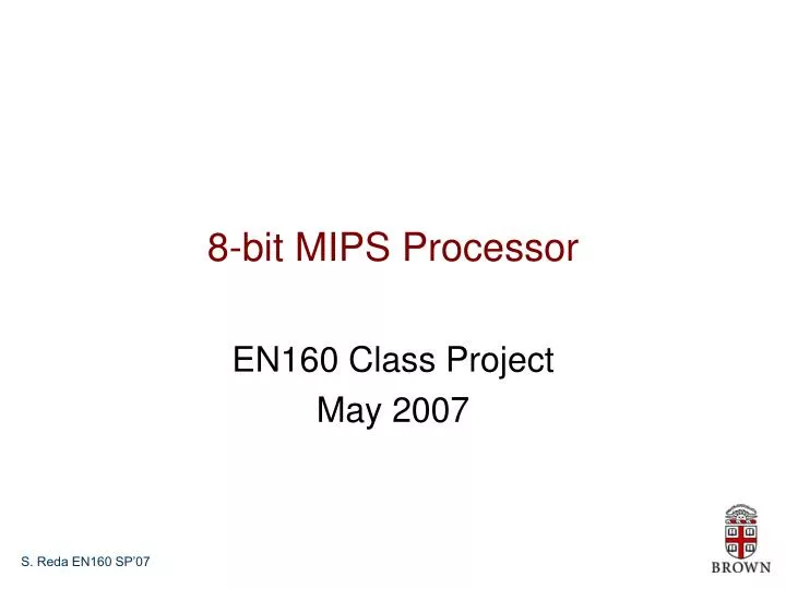 8 bit mips processor n.