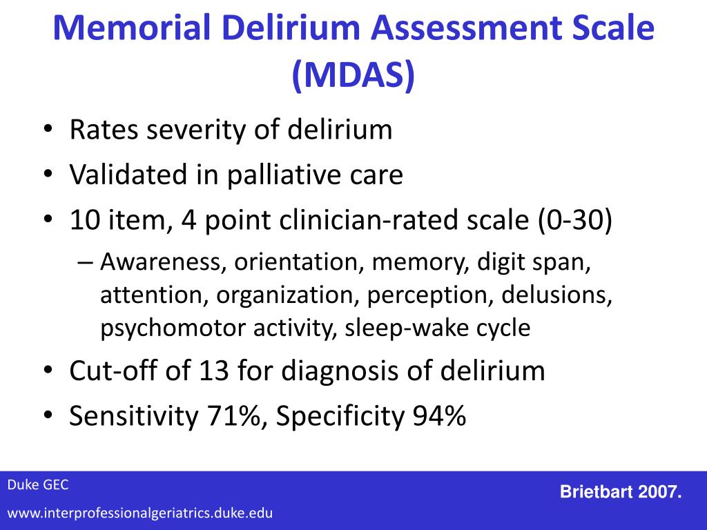 Delirium Rating Scale