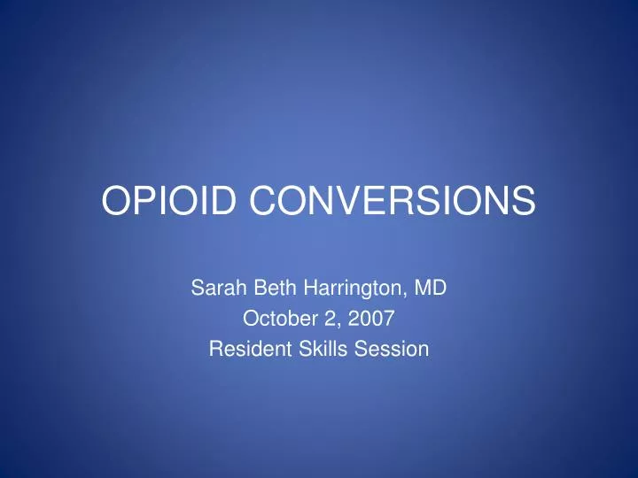 opioid conversions n.