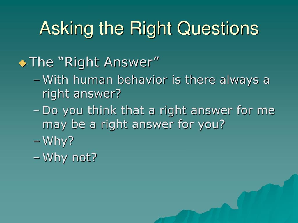 Ppt Asking The Right Questions Chapter 1 Powerpoint Presentation