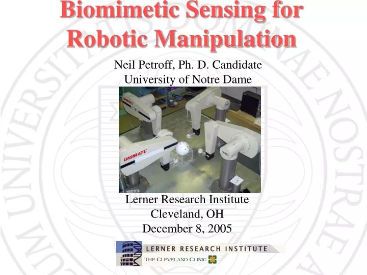 biomimetic sensing for robotic manipulation n.