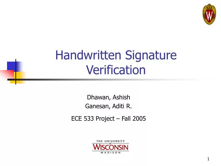 handwritten signature verification n.