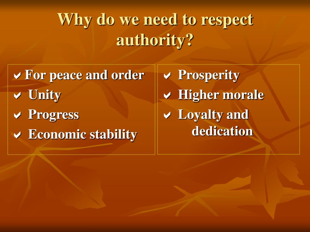 essay on respecting authority