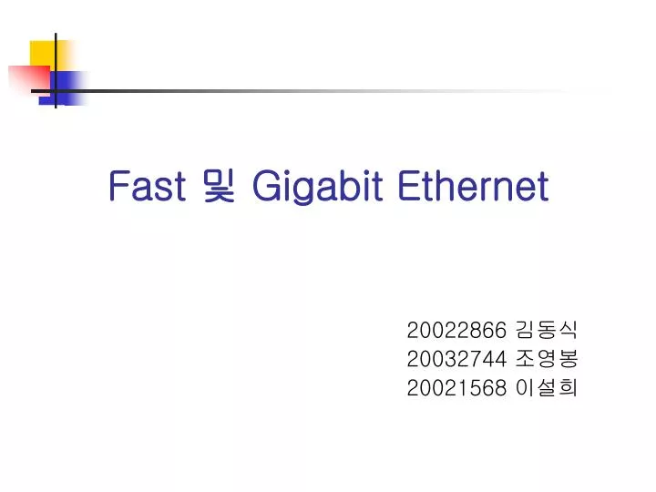 fast gigabit ethernet n.