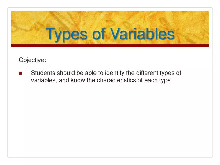 types of variables n.