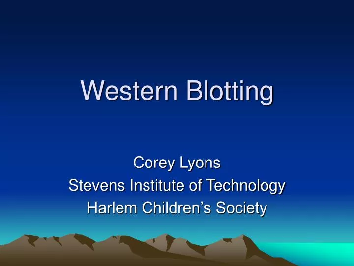 western blotting n.