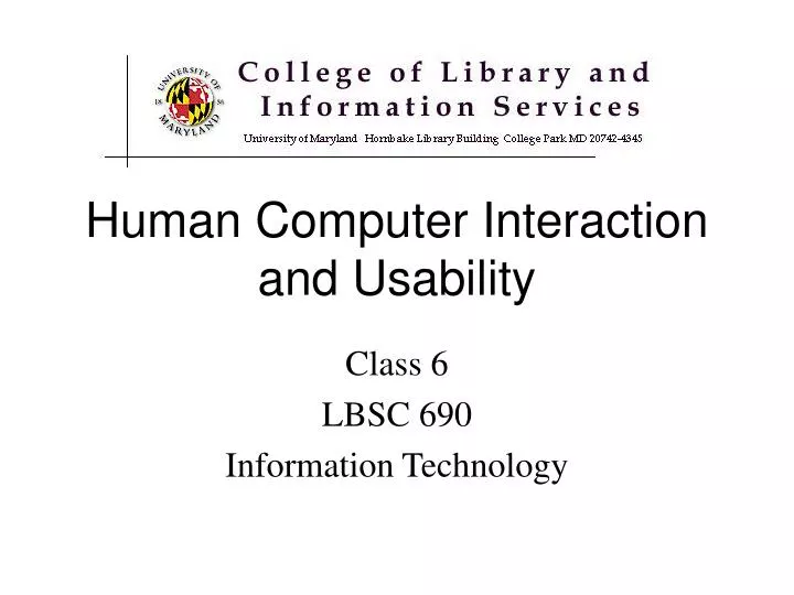 human computer interaction and usability n.